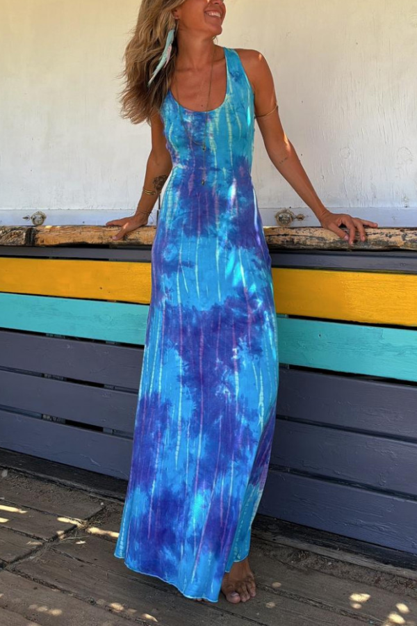 LM | Cross back stretch maxi dress