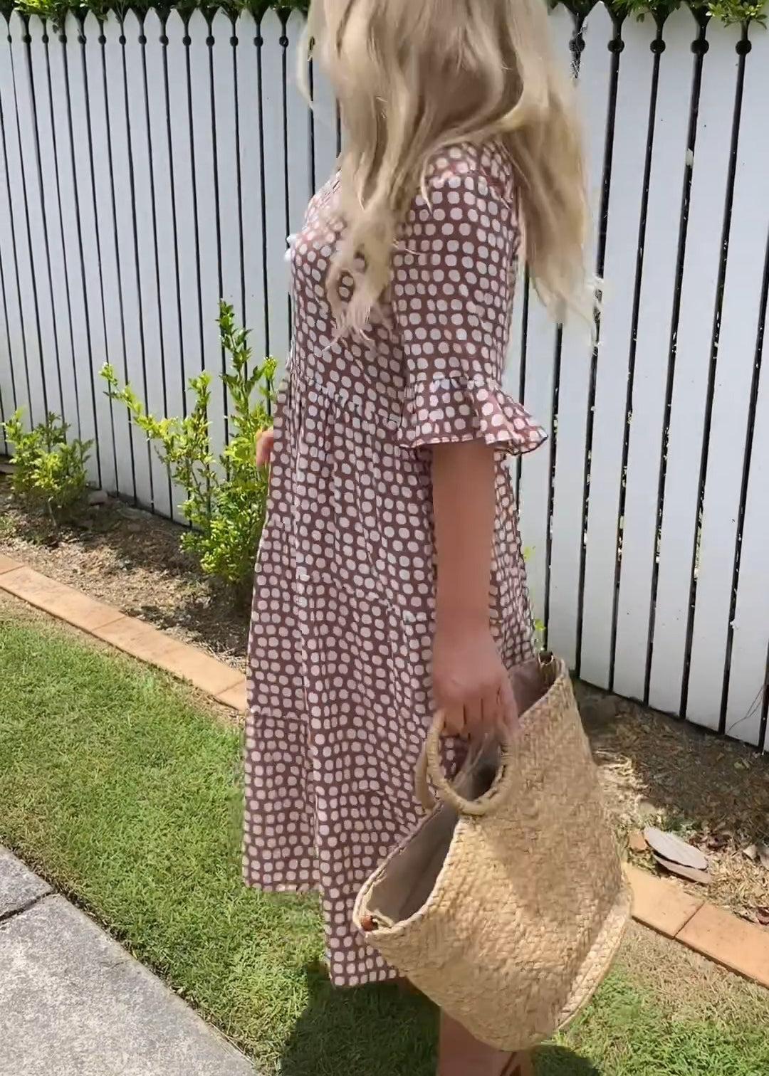 LM | Short sleeve midi dress