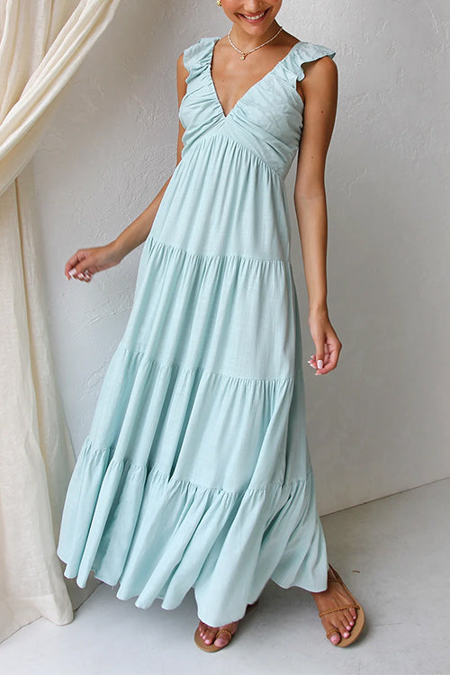 LM | Linen sleeveless maxi dress
