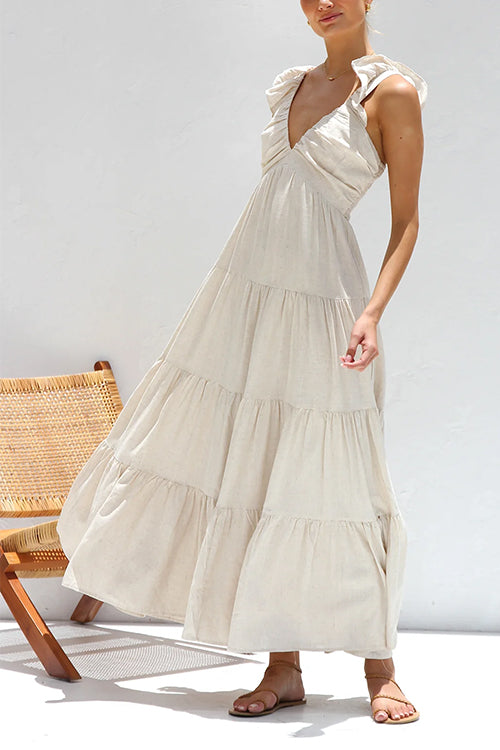 LM | Linen sleeveless maxi dress