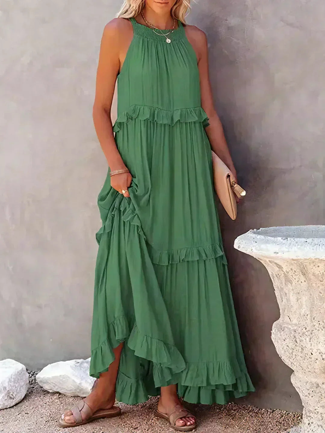 LM | Effortless Ruffle Maxi Dress