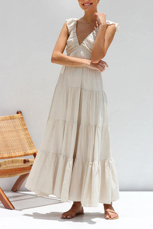 LM | Linen sleeveless maxi dress