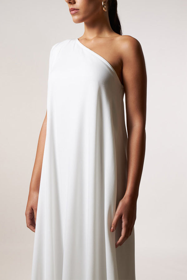 LM | Timeless charm One-shoulder A-line elegant maxi dress