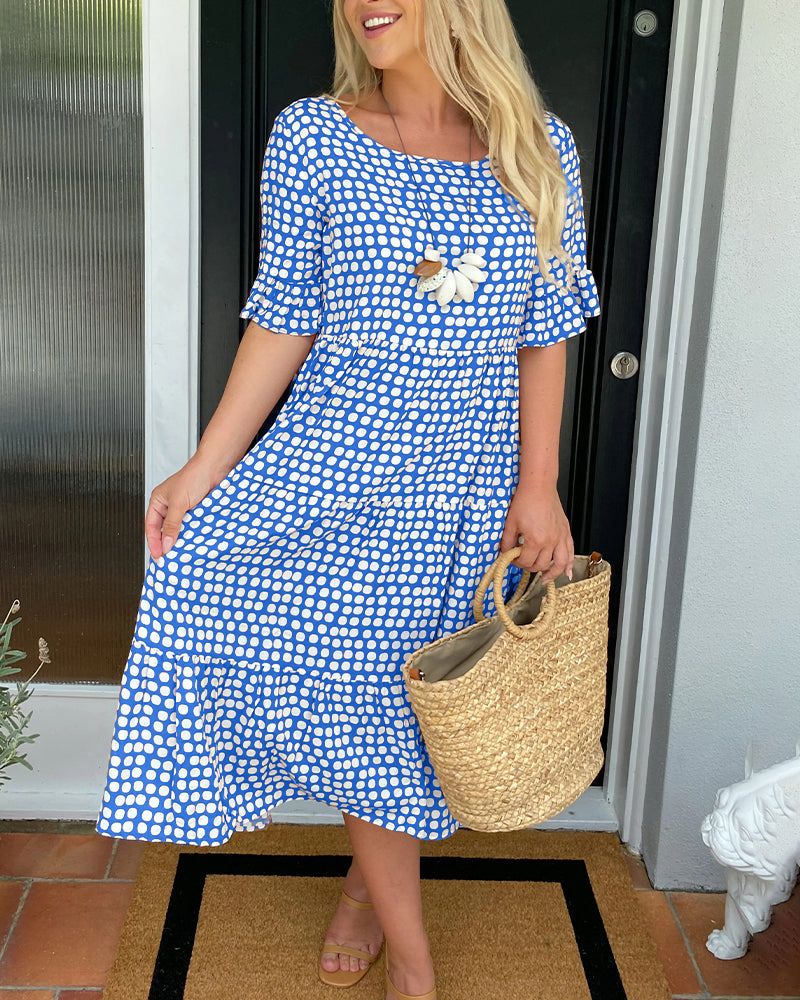 LM | Leslie | polka dot midi dress