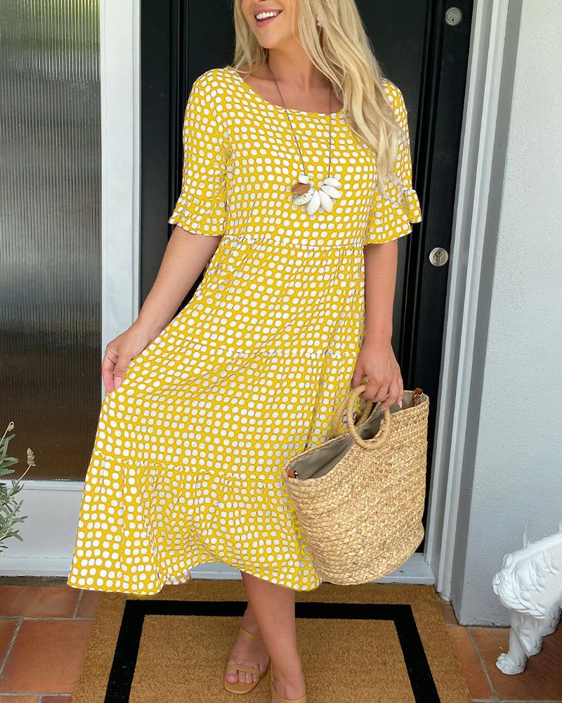 LM | Leslie | polka dot midi dress