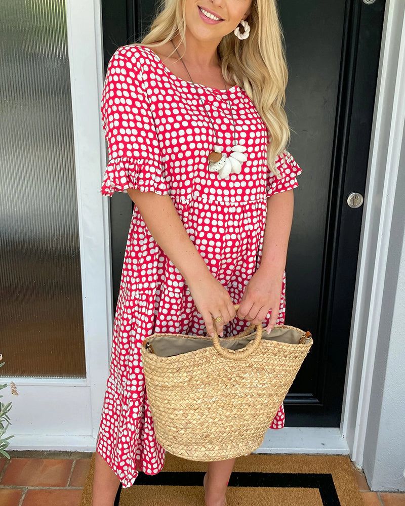 LM | Leslie | polka dot midi dress