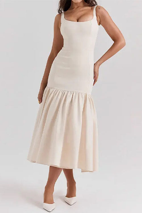 LM | Ruffle midi dress