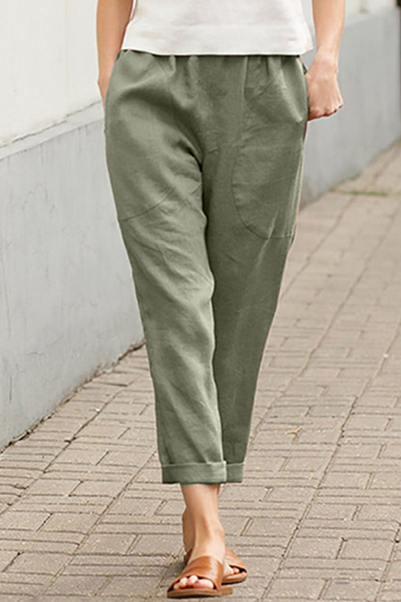 LM | Fashion Casual Solid Loose Straight Underpants