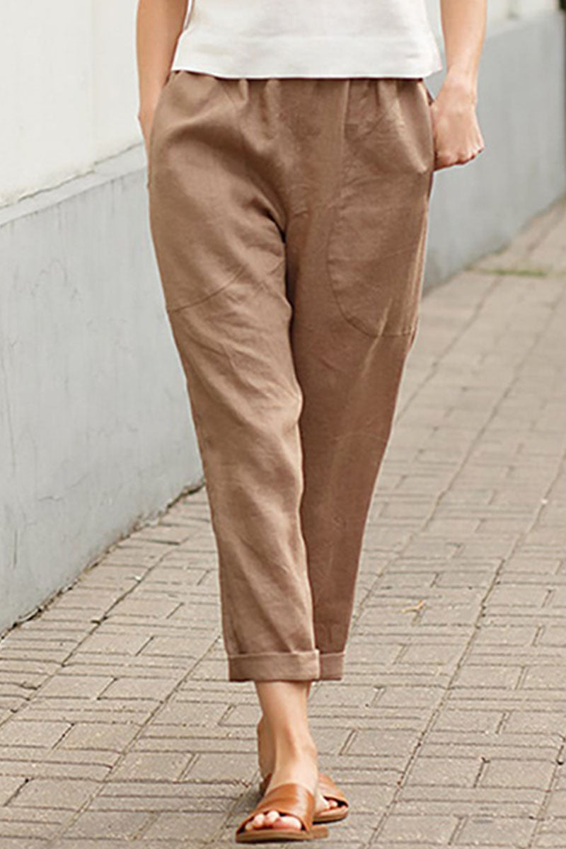 LM | Fashion Casual Solid Loose Straight Underpants