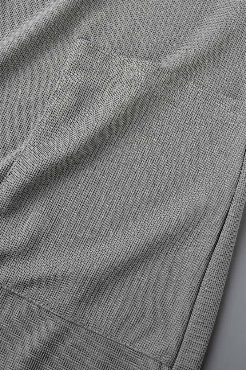LM | Casual street solid pocket buttons V neck loose rompers (6 colors)