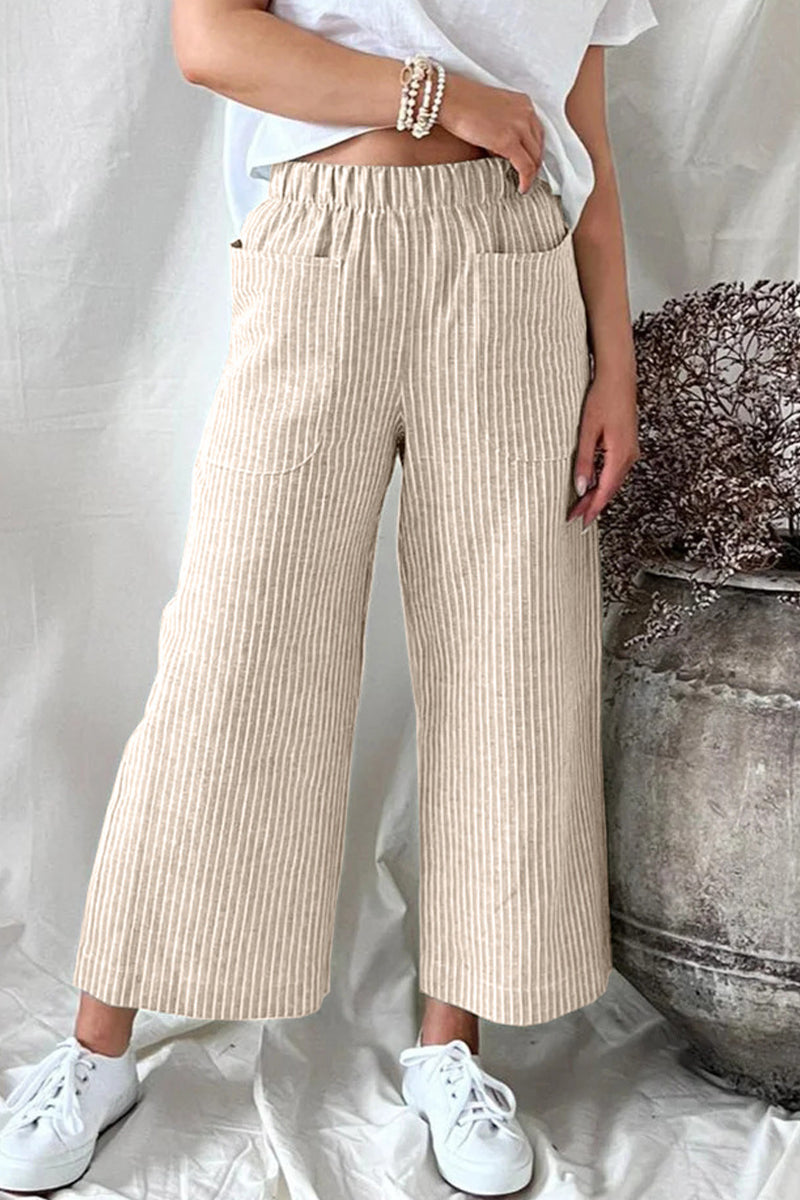 LM | Casual Solid Bag Loose Straight Pants(5 Colors)