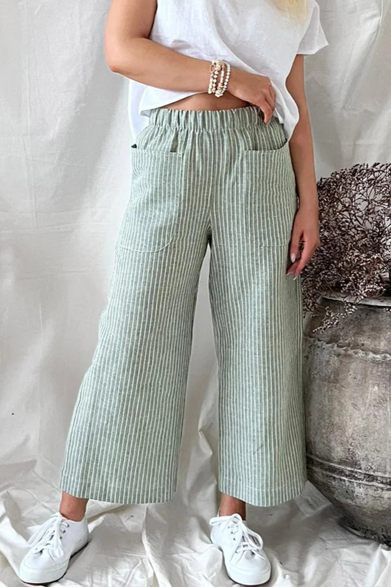 LM | Casual Solid Bag Loose Straight Pants(5 Colors)