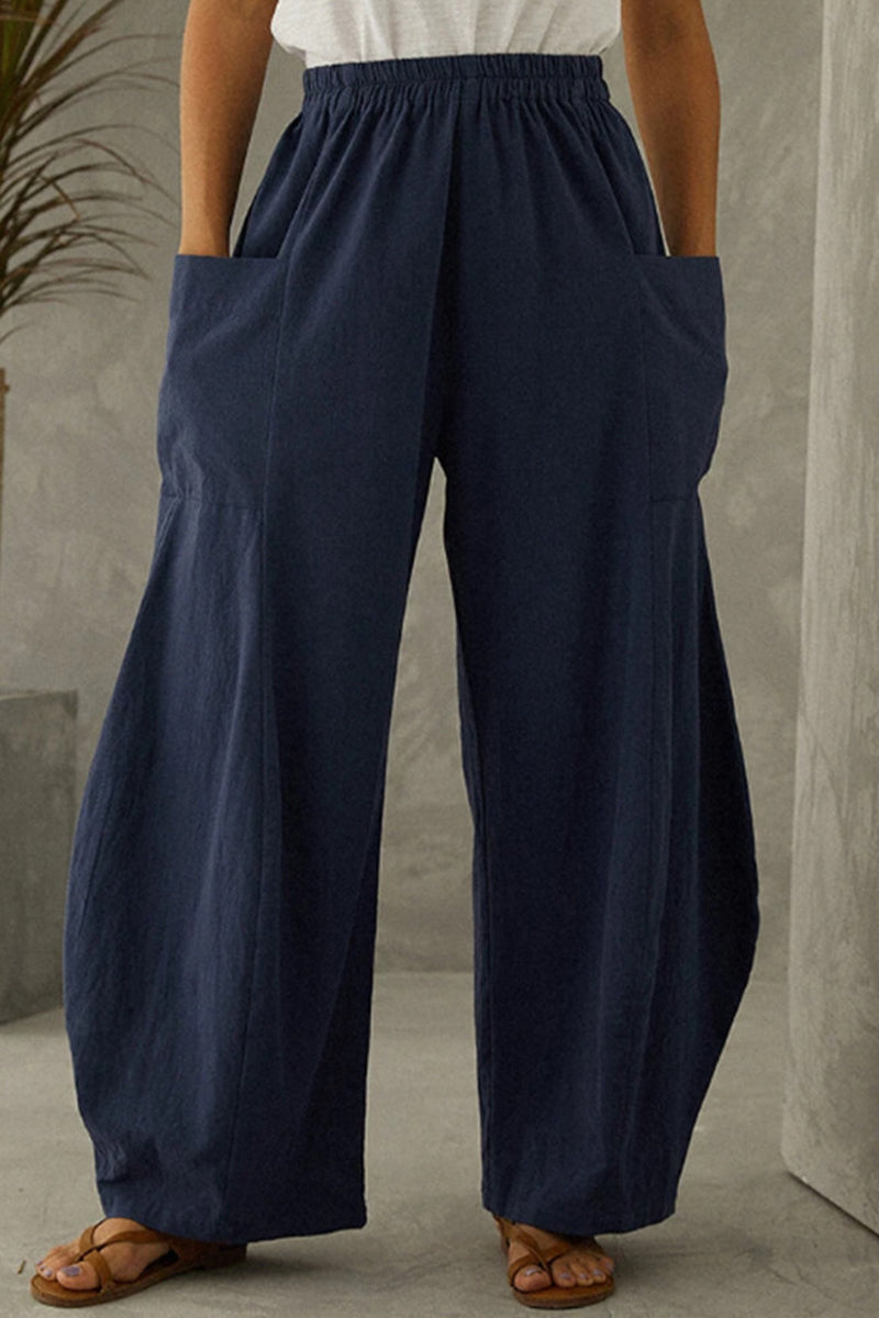 LM | Casual Solid Pocket Loose Unicolored Underpants