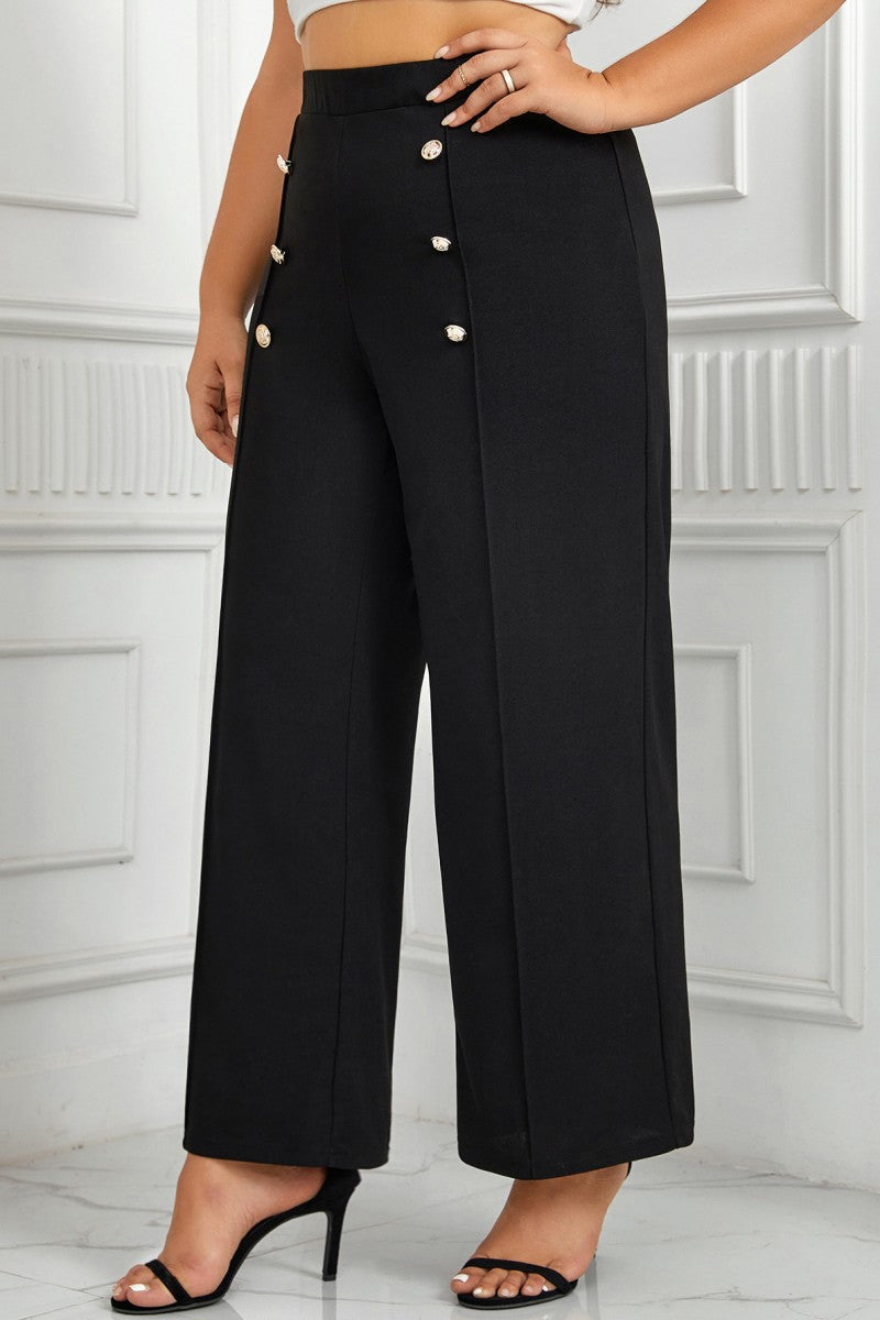 LM | Casual Solid Patchwork Plus Size Pants