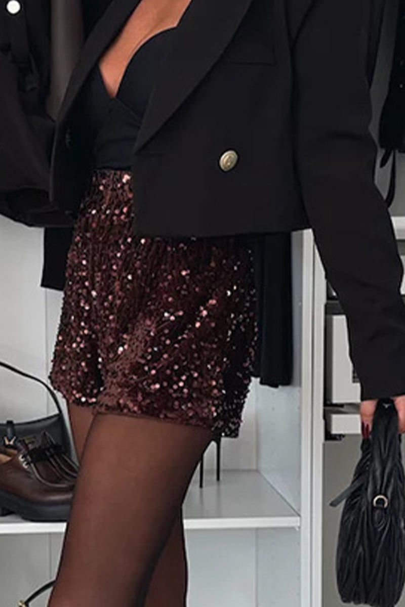 LM | Casual sequins straight straight pants (3 colors)