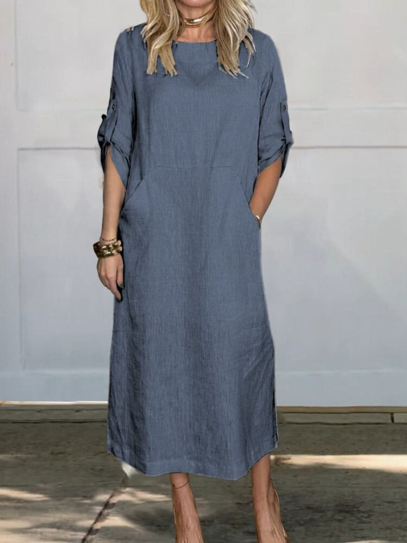 LM | Elegant pocket midi dress