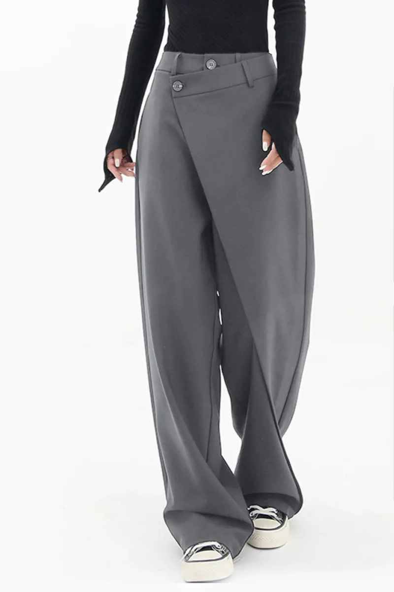 LM | Irregular wide pants for women