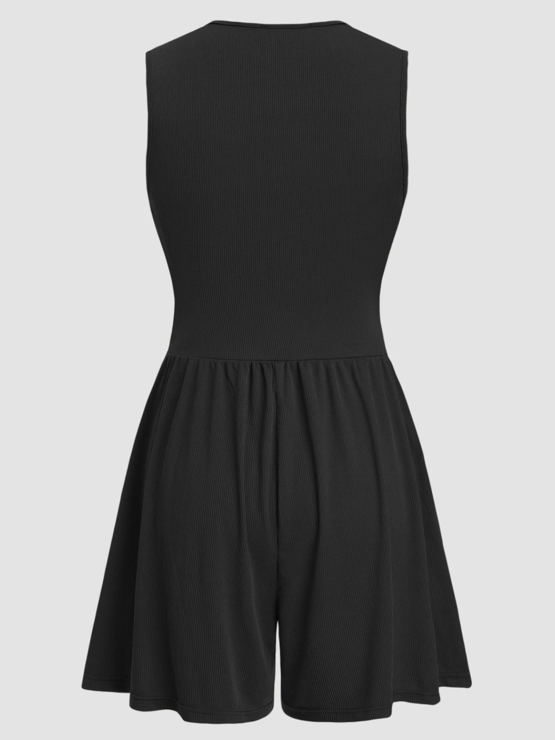 LM | Ruched sleeveless romper