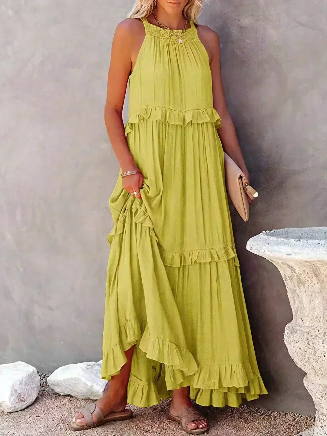 LM | Effortless Ruffle Maxi Dress