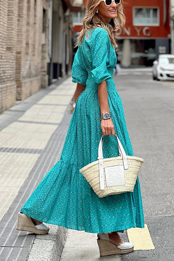 LM | Special Treat Printed maxi dress with elastic waist