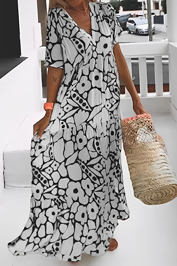 LM | FLORAL PRINT VACATION MIDI DRESS