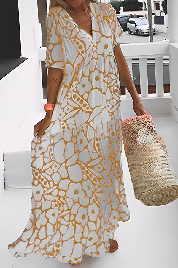 LM | FLORAL PRINT VACATION MIDI DRESS