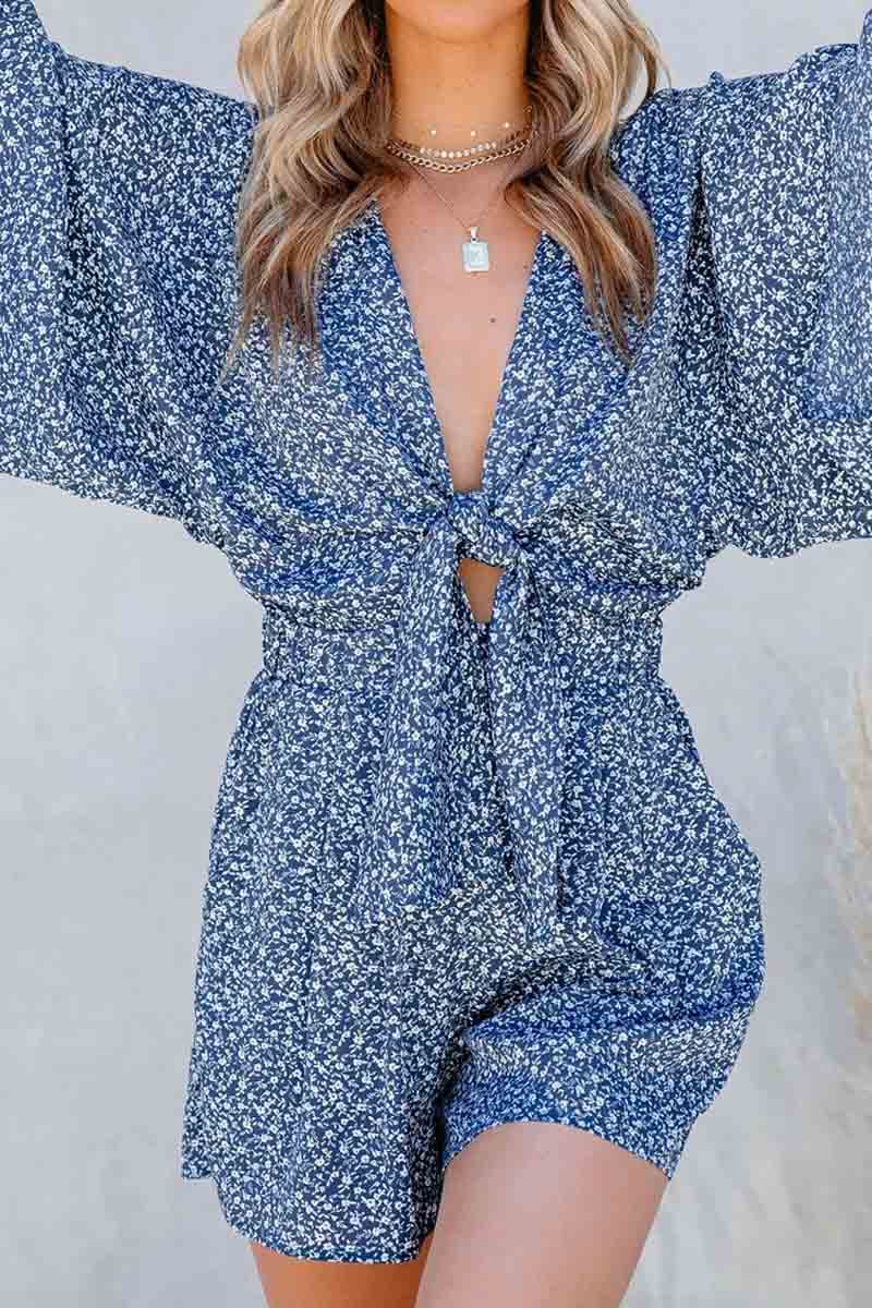LM | Wind In My Sails Cotton Pocketed Tie Romper