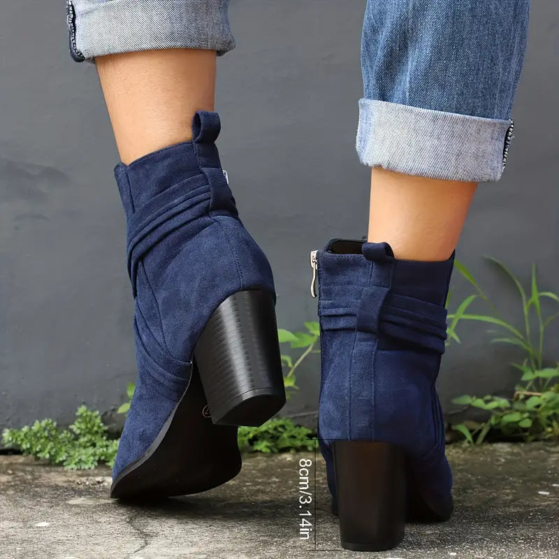 LM | WITH SIDE ZIPPER AND CHUNKY HEELS