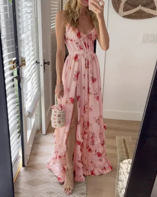 LM | Elegant floral maxi dress
