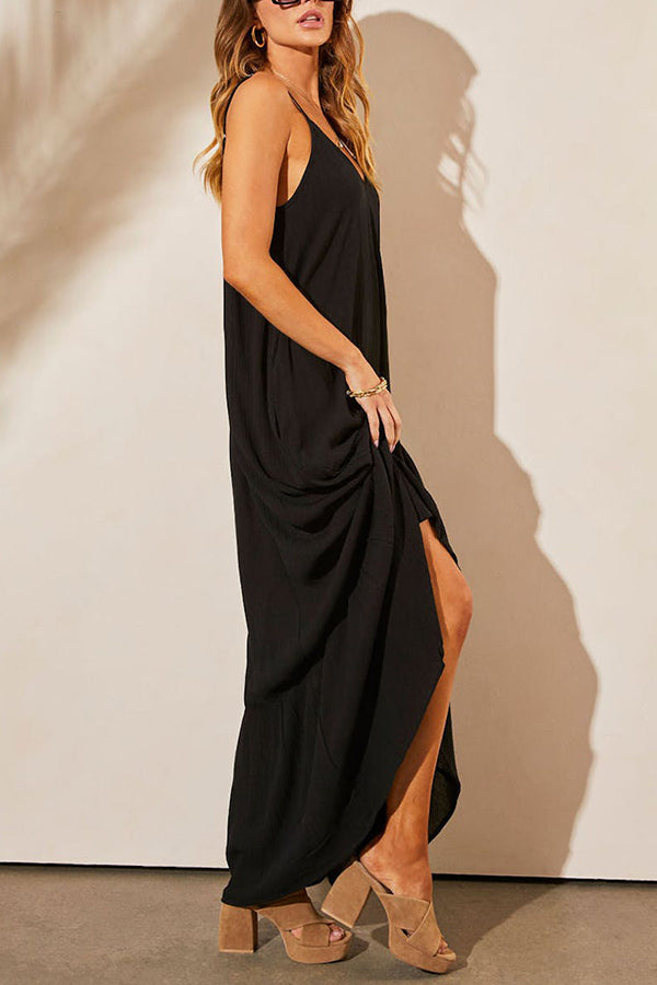 LM | KIMONIE Monochrome maxi dress with pocket