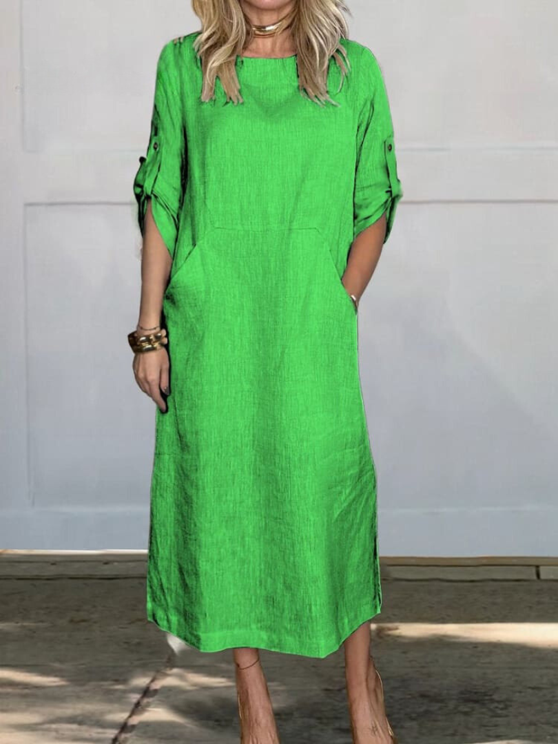LM | Elegant pocket midi dress