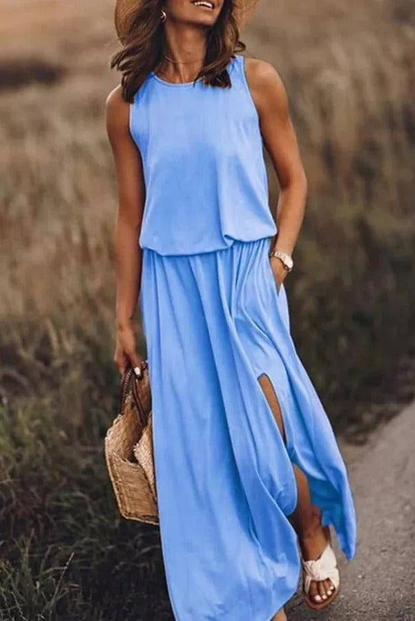 LM | Giselle Loose-fitting maxi dress with slit