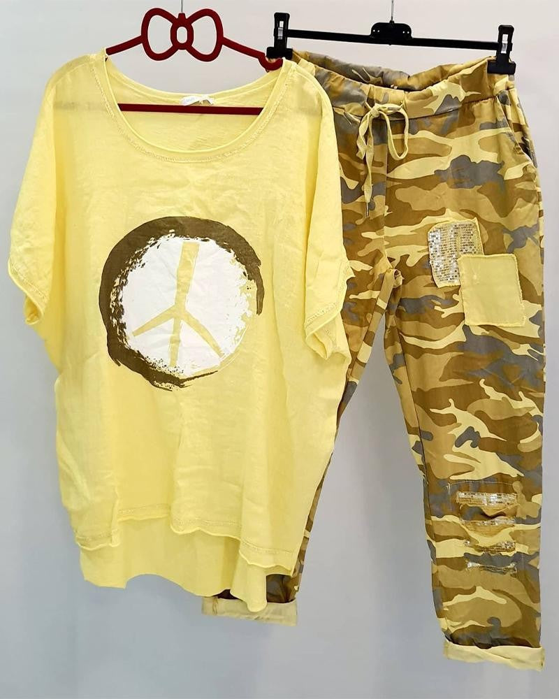 TS | Camouflage-coloured patchwork set