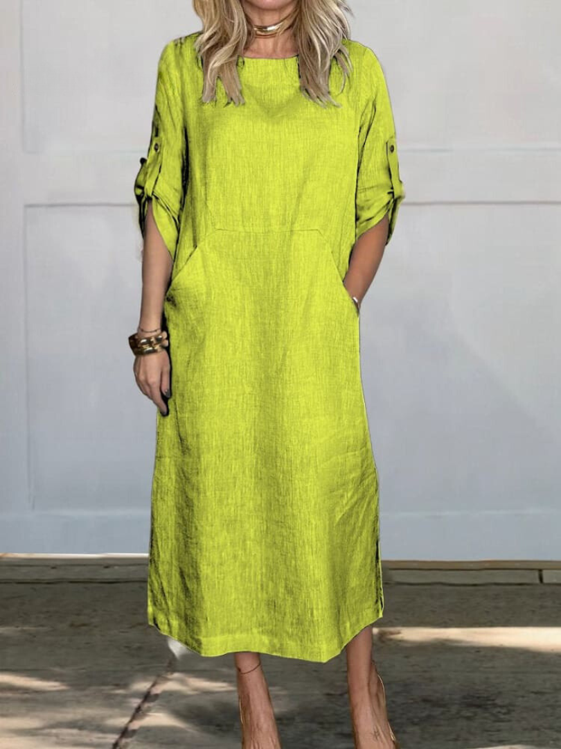 LM | Elegant pocket midi dress