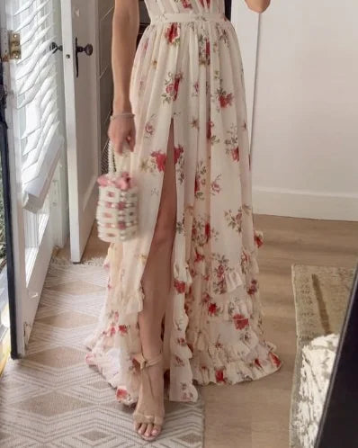 LM | Elegant floral maxi dress