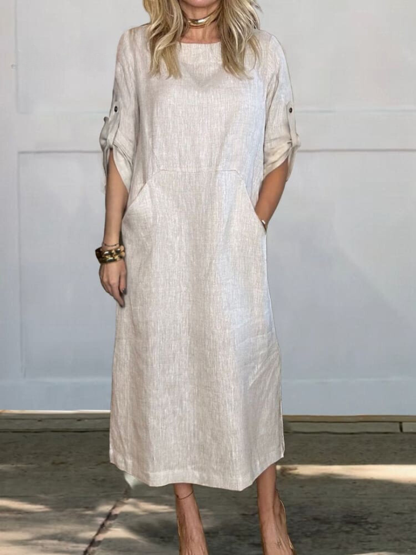 LM | Elegant pocket midi dress