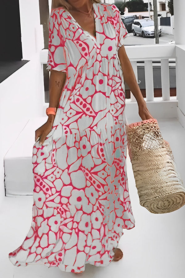 LM | FLORAL PRINT VACATION MIDI DRESS