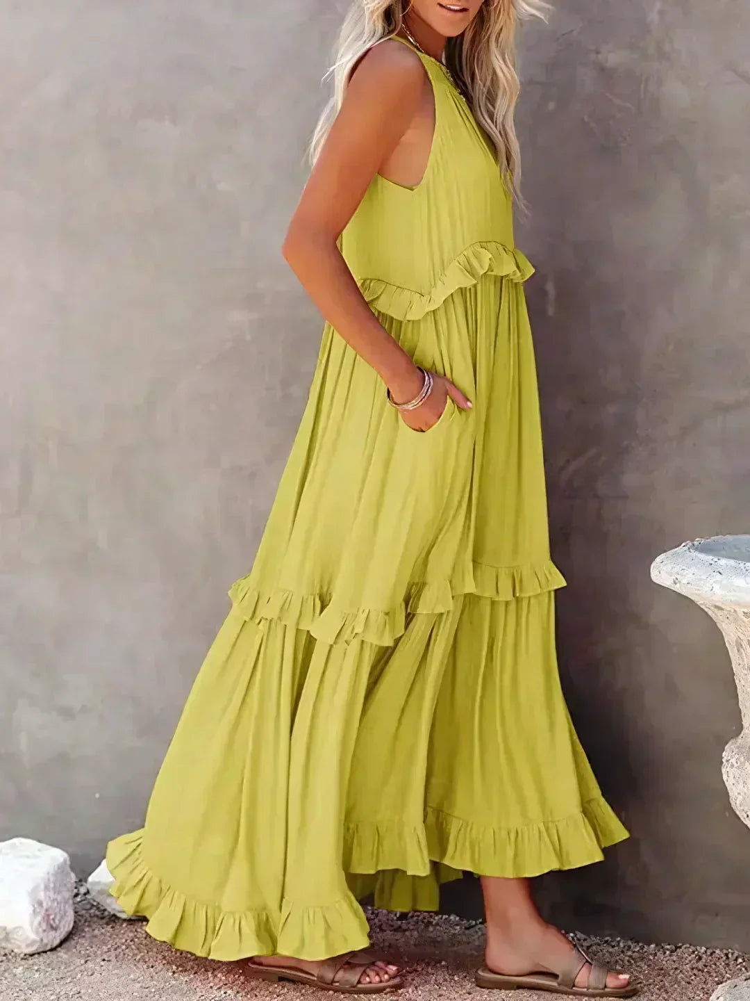 LM | Effortless Ruffle Maxi Dress