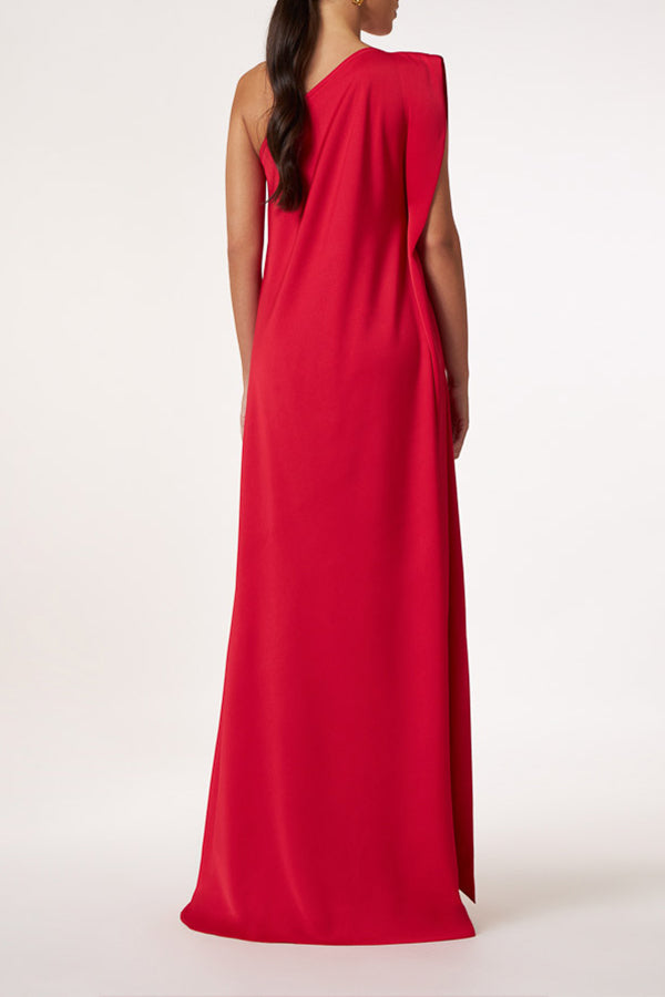LM | Timeless charm One-shoulder A-line elegant maxi dress