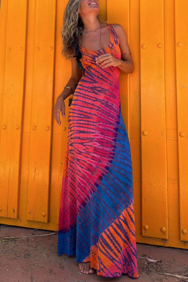 LM | Cross back stretch maxi dress