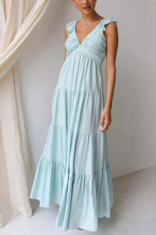 LM | Linen sleeveless maxi dress