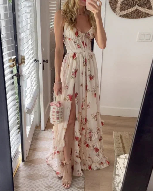 LM | Elegant floral maxi dress