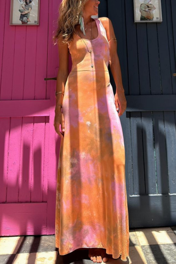 LM | Cross back stretch maxi dress