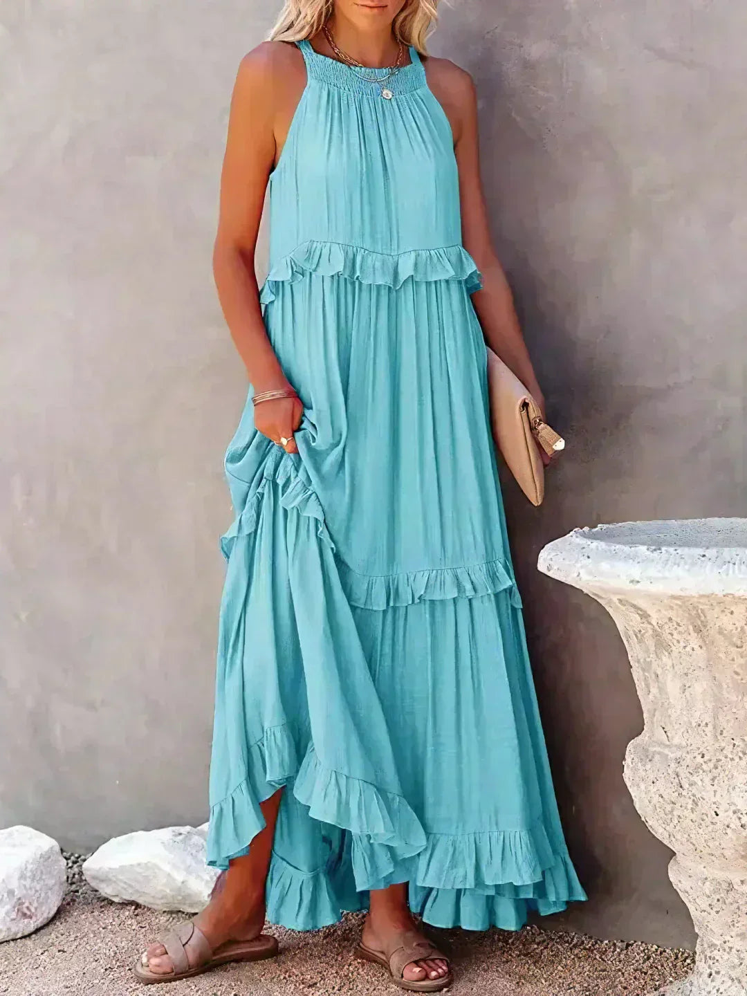 LM | Effortless Ruffle Maxi Dress