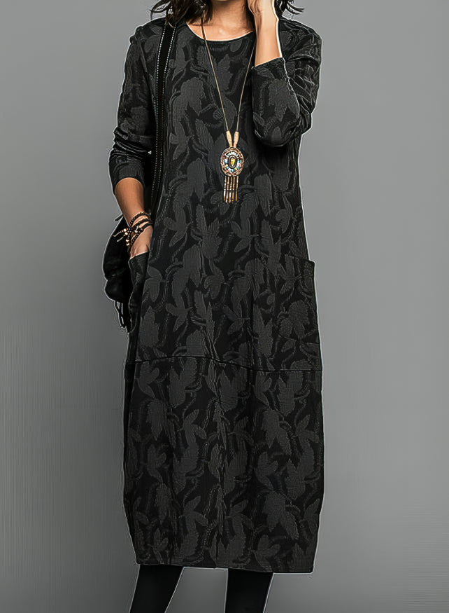 LM | Elegant floral midi dress