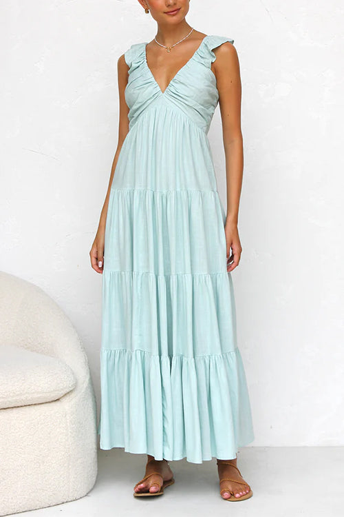 LM | Linen sleeveless maxi dress