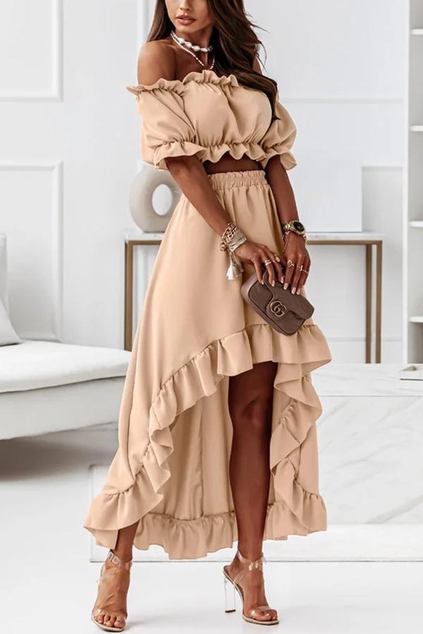 LM | Off-the-shoulder midi dress suit