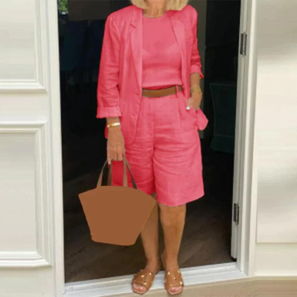 TS | Luxurious blazer and shorts ensemble for women