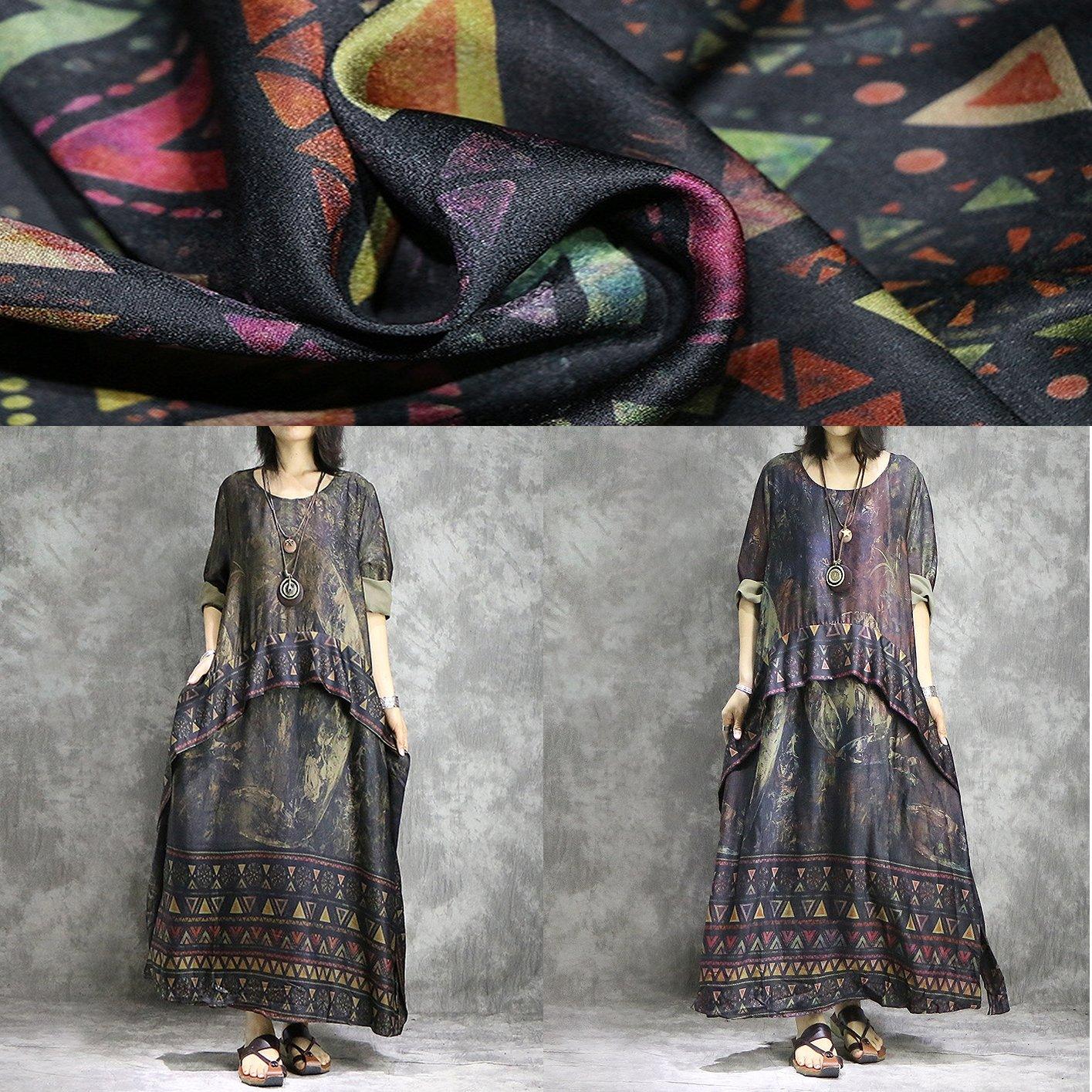 LM | Beautiful with wide leg pants silk clothing women stylish shirts red prints tunic dress summer two pieces