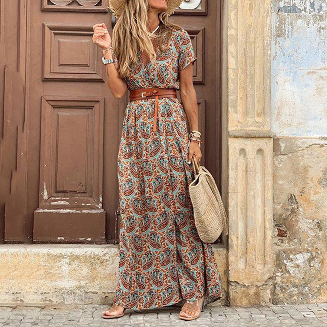 LM | Boho maxi dress with belt